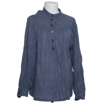 Blouse (Blue, Silver) from Vanessabruno Cotton, Metallic fiber