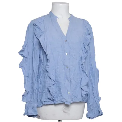 Blouse (Blue) from Zara Linen, Viscose