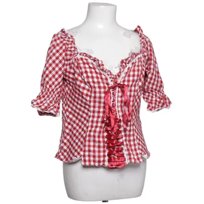 Dirndl blouse (Red, White) from Lekra Cotton