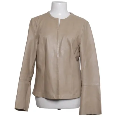 Leather jacket (Beige) from Transmission Leather, Polyester