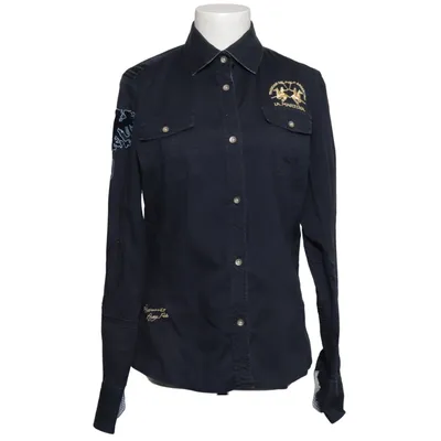 Shirt (Blauw) van La Martina Katoen, Elastaan