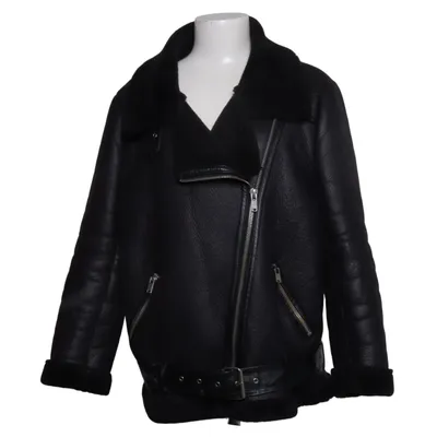 Shearling Jacke (Schwarz) von Zara Polyester, Polyurethan