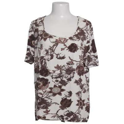 T-shirt (White, Brown) from Munich Freedom Elastane, Viscose