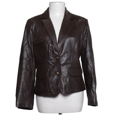 Leather blazer (Brown) from Perla
