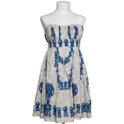 Dress (White, Blue) from Nanette Lepore Acetate, Elastane, Polyester, Silk