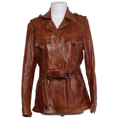Læderjakke (Brun) fra Oakwood Læder, Polyester