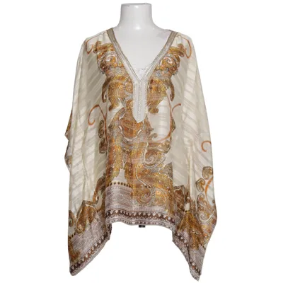 Caftan (Blanc, Or) de Trois Ka