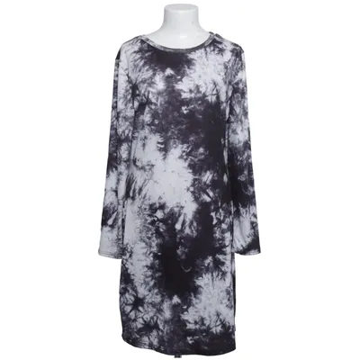 Dress (Black, White) from Shein Curve Elastane, Polyester