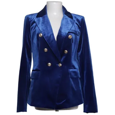 Blazer (Bleu) de Attentif Élasthane, Polyester