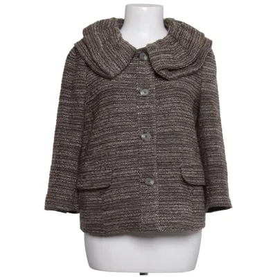 Jakke (Brun, Hvid) fra Ann Taylor Akryl, Elastan, Polyamid, Polyester, Uld