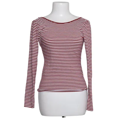Langærmet t-shirt (Rød, Hvid) fra H&M Bomuld, Elastan