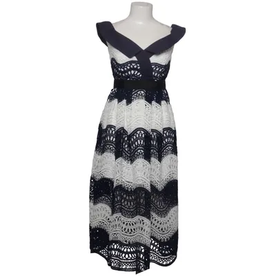 Jurk (Blauw, Wit) van Self-Portrait Katoen, Polyester