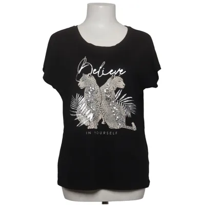 T-shirt (Black) from Montego Polyester, Viscose