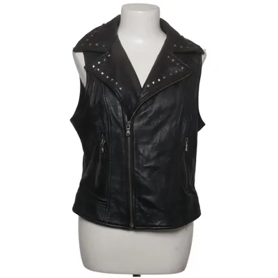 Gilet de motard (Noir) de Highway 1 Cuir, Polyester, Viscose
