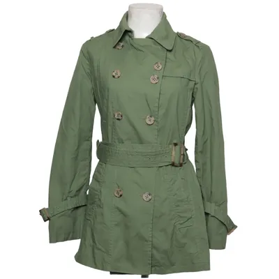 Trenchcoat (Grøn) fra Stile Benetton Bomuld, Polyester