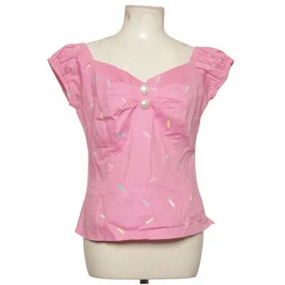Top (Pink, Flerfarvet) fra Collectif Bomuld, Elastan
