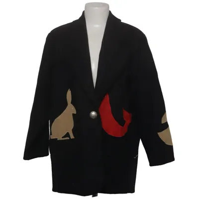 Coat (Black, Multicolored) from Ivalo Cotton, Polyester, Wool