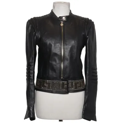 Läderjacka (Svart) från Versace for H&M Skinn, Polyester