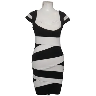 Dress (Black, White) Cotton, Elastane, Viscose
