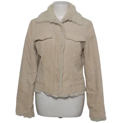 Fodrad jeansjacka (Beige) från Donna by Hallhuber Bomull, Polyester, Kaninpäls