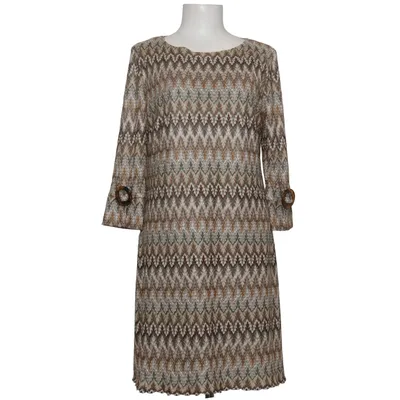 Jurk (Beige, Bruin, Groen) van Ana Alcazar Metallvezel, Polyester