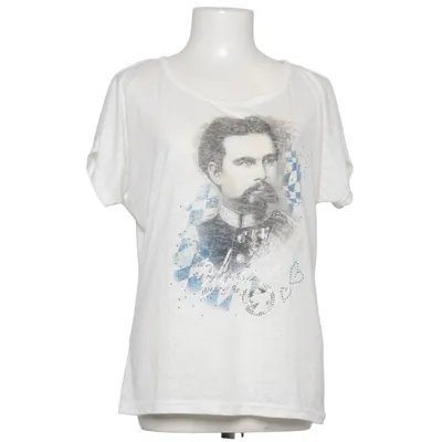 T-shirt (Weiß, Blau) von HangOwear Polyester, Viskose
