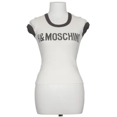 T-shirt (Blanc, Noir) de H&M x Moschino Coton