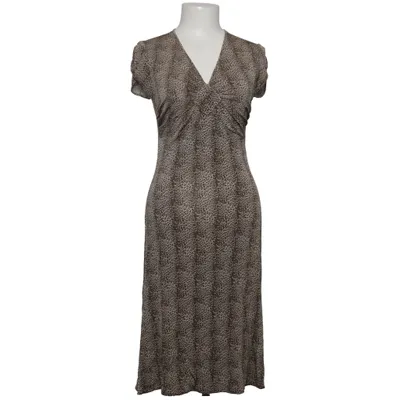 Jurk (Bruin, Wit) van Luna Elastaan, Viscose