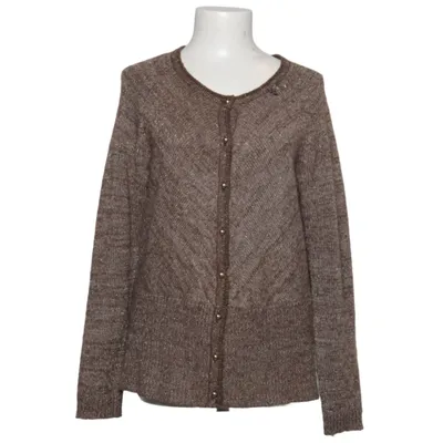 Cardigan (Brown) from Himmelblau Acrylic, Metallic fiber, Mohair, Polyamide
