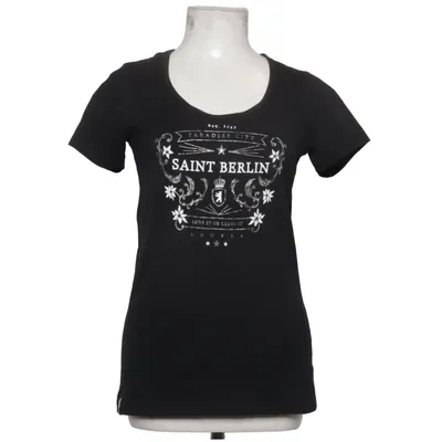 T-shirt (Zwart) van Look 54 Katoen, Elastaan