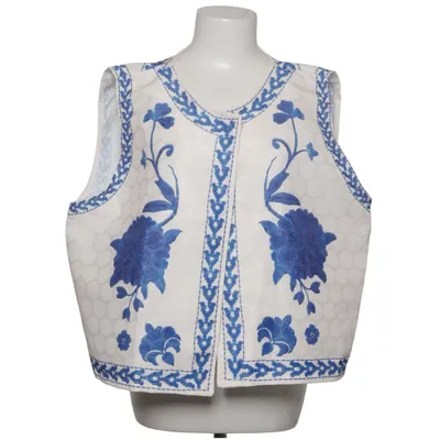 Vest (White, Blue) Elastane, Polyester