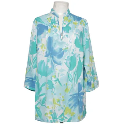 Blus (Blå, Vit, Grön) från Mira Polyester