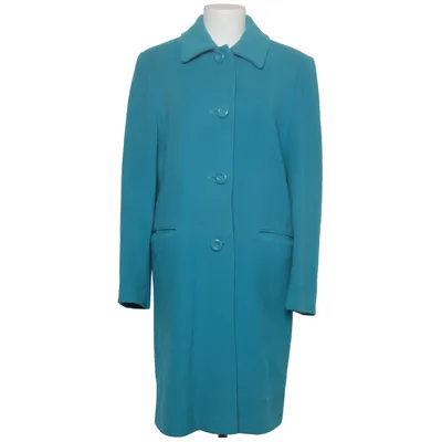 Manteau (Bleu) de Erich Fend Cachemire, Polyamide, Laine