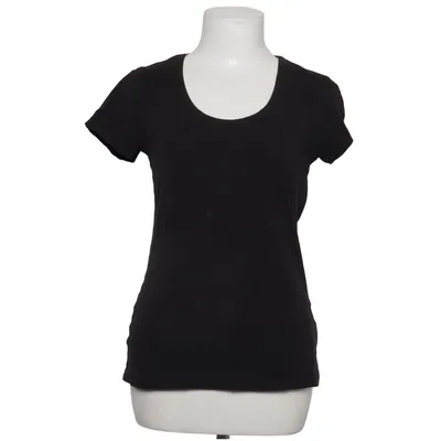 T-shirt (Zwart) van Anni Rolfi Katoen, Elastaan