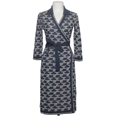 Omlottklänning (Blå, Vit) från Elisabetta Franchi Polyester, Viskos