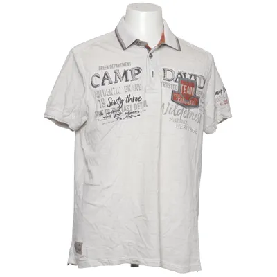 Poloshirt (Wit) van Camp David Katoen