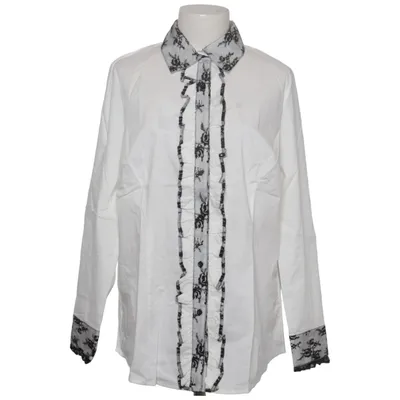 Blouse (Wit, Zwart) van Alfredo Pauly Katoen, Elastaan, Polyester