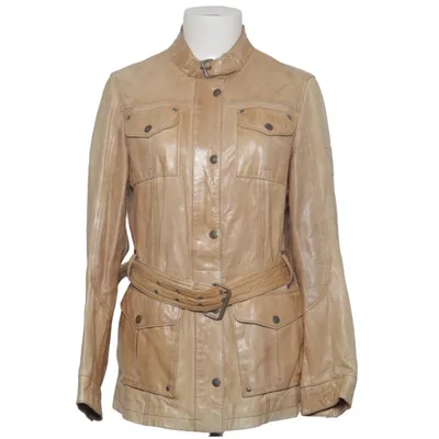 Jakke (Beige) fra Mauritius Læder, Polyester
