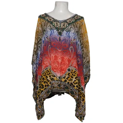 Caftan (Jaune, Multicolore) de Tridagna Viscose
