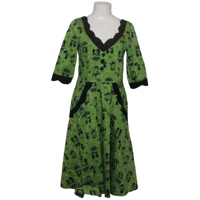 Jurk (Groen, Zwart, Wit) van Voodoo Vixen Katoen, Elastaan