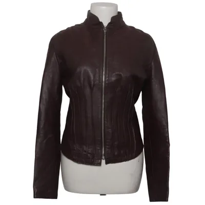 Bikerjakke (Brun) fra Please Læder, Polyester