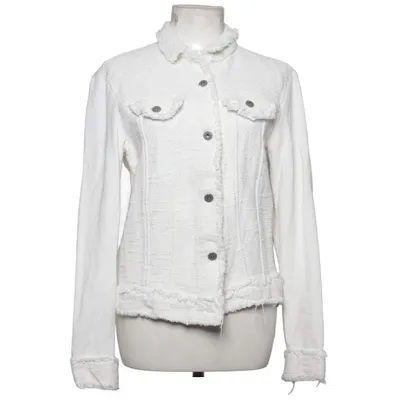 Veste en jean (Blanc) de G.Ricceri Coton, Élasthane