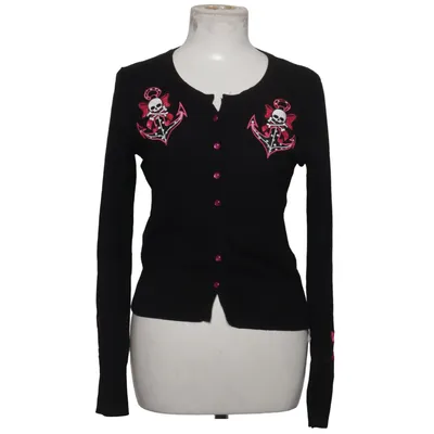 Cardigan (Black) from Hell Bunny Elastane, Polyamide, Viscose