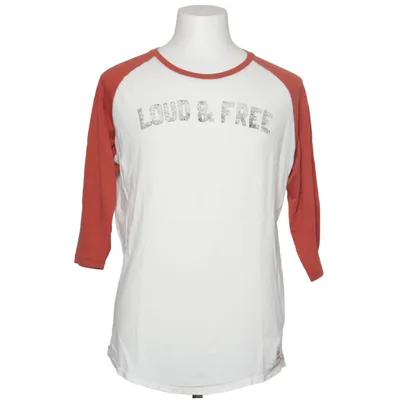 Baseball T-shirt (White, Red) from Jack & Jones Vintage Cotton, Polyester