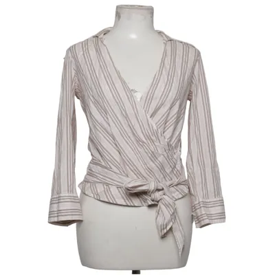 Wrap blouse (White, Brown, Pink) from Amisu Elastane, Metallic fiber, Polyamide