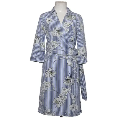 Shirt dress (Blue, White, Multicolored) from Miss Via Cotton, Elastane