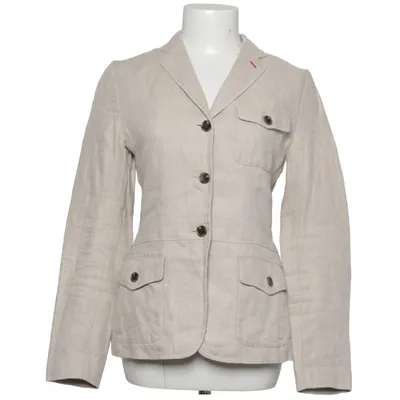 Blazer (Beige) von Uniqlo Baumwolle, Leinen, Polyester