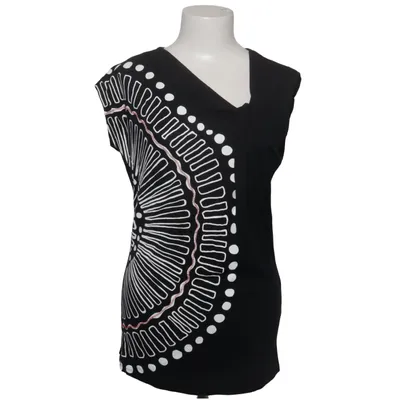 Top (Zwart, Wit) van Desigual Elastaan, Viscose