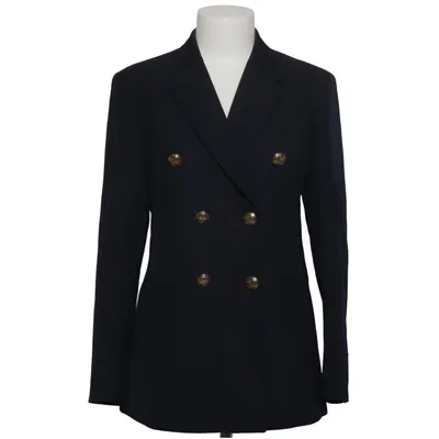 Blazer (Blue) from Sandro Acetate, Cotton, Polyester, Viscose, Wool