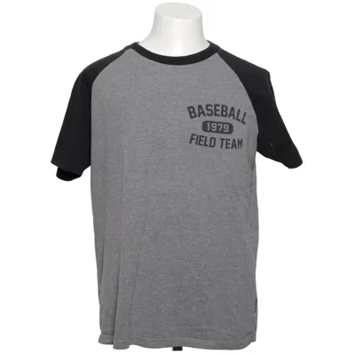 Baseball Hemd (Grau, Schwarz) von Robert Lewis Baumwolle, Polyester